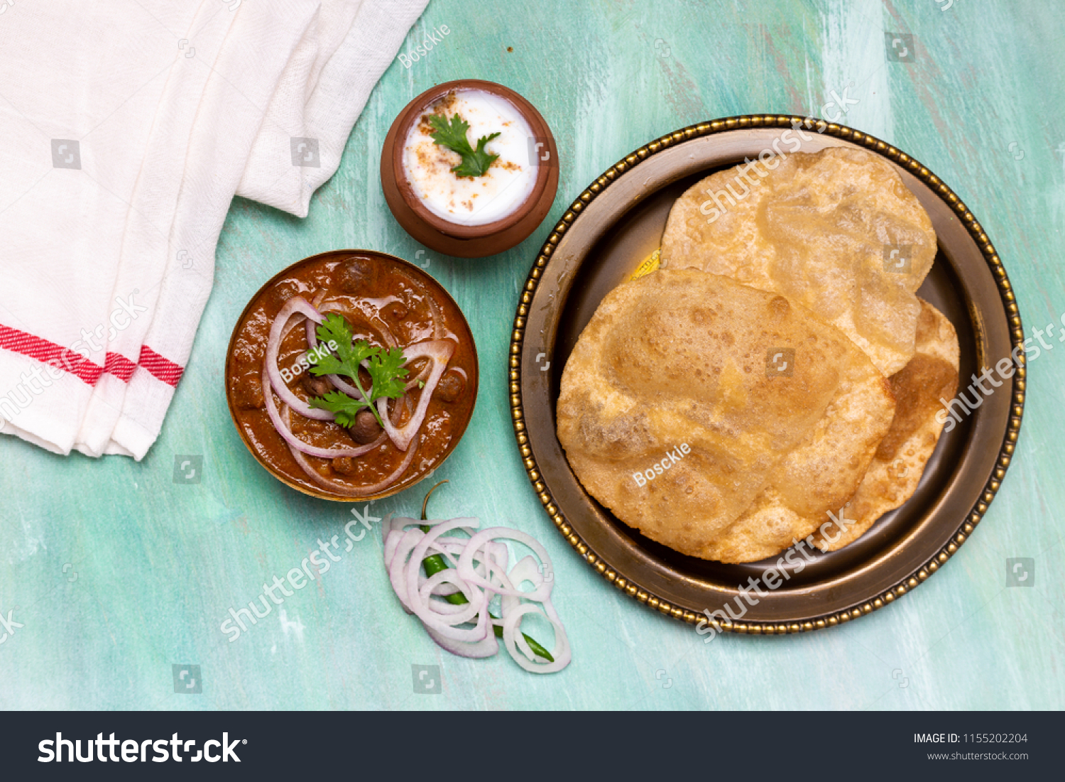 Chhole Bhature North Indian Dish Love Stock Photo 1155202204 Shutterstock