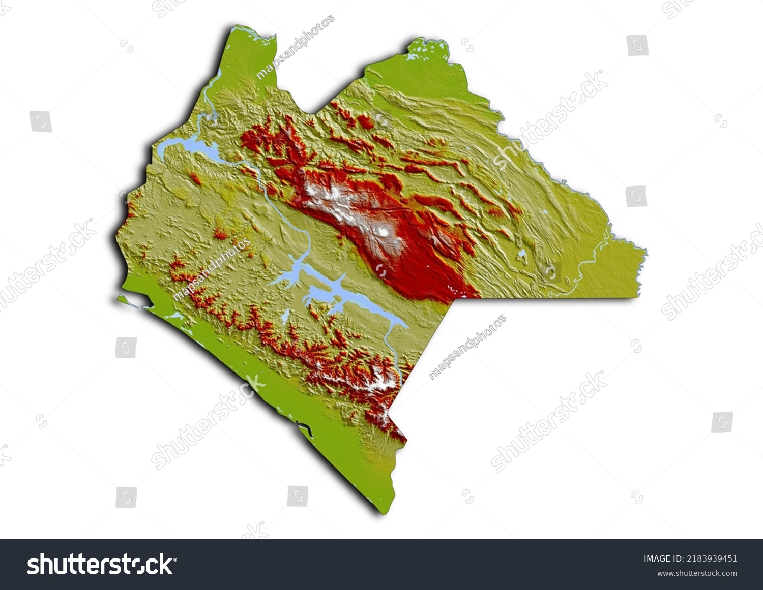 Chiapas Mexico Map Shaded Relief Map Stock Illustration 2183939451 Shutterstock 0927