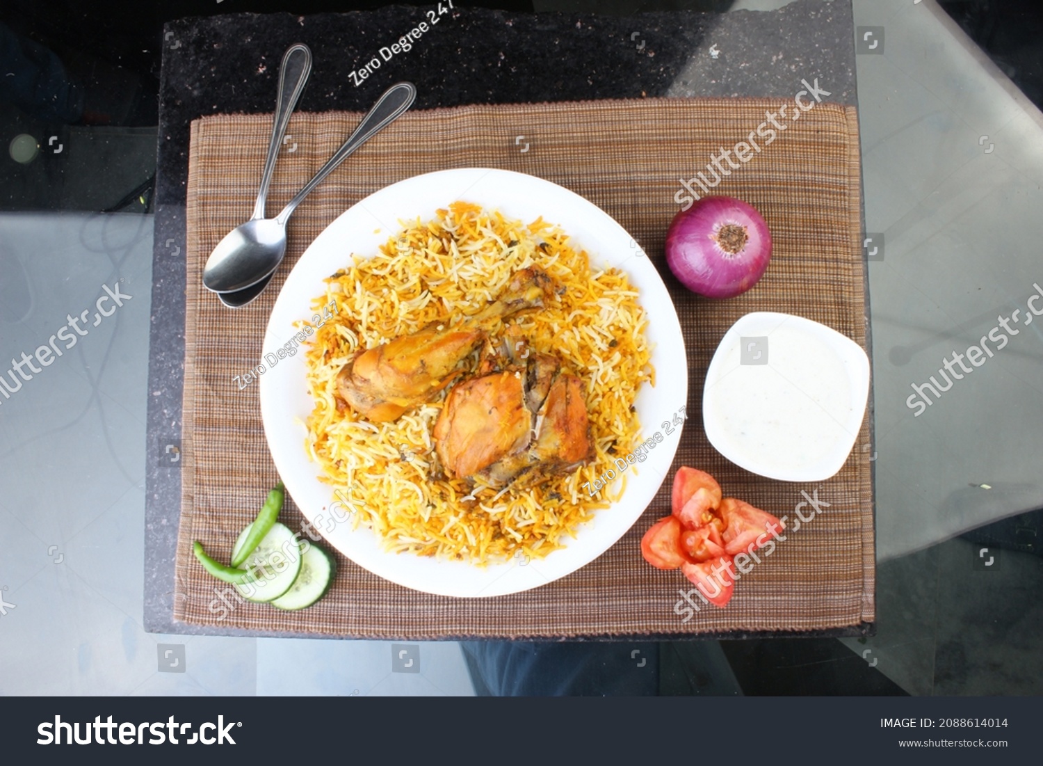 Chicken Biryani Spicy Indian Malabar Biryani Foto Stock 2088614014 Shutterstock 