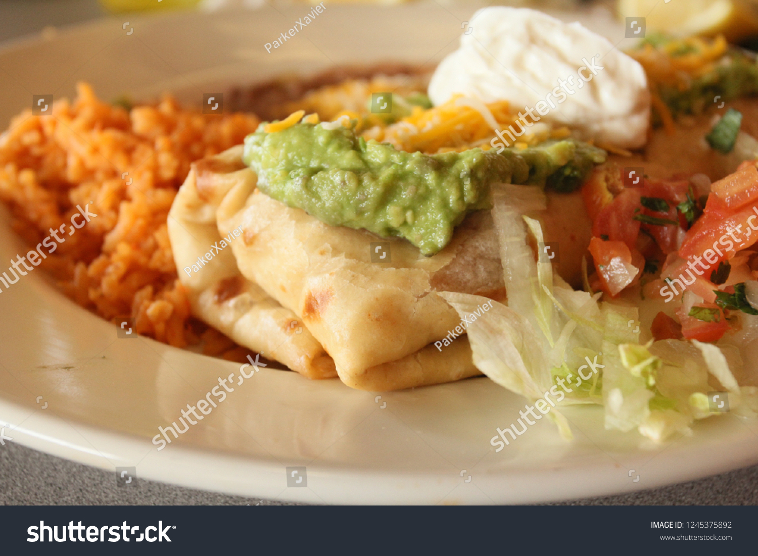 Chicken Chimichanga Restaurant Image Stock Photo (Edit Now) 1245375892 ...