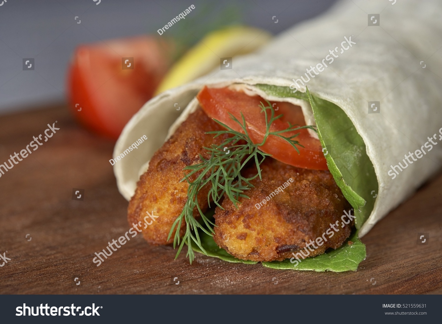 Chicken Durumturkish Shawarma Chicken Durumchicken Nugget Stock Photo ...