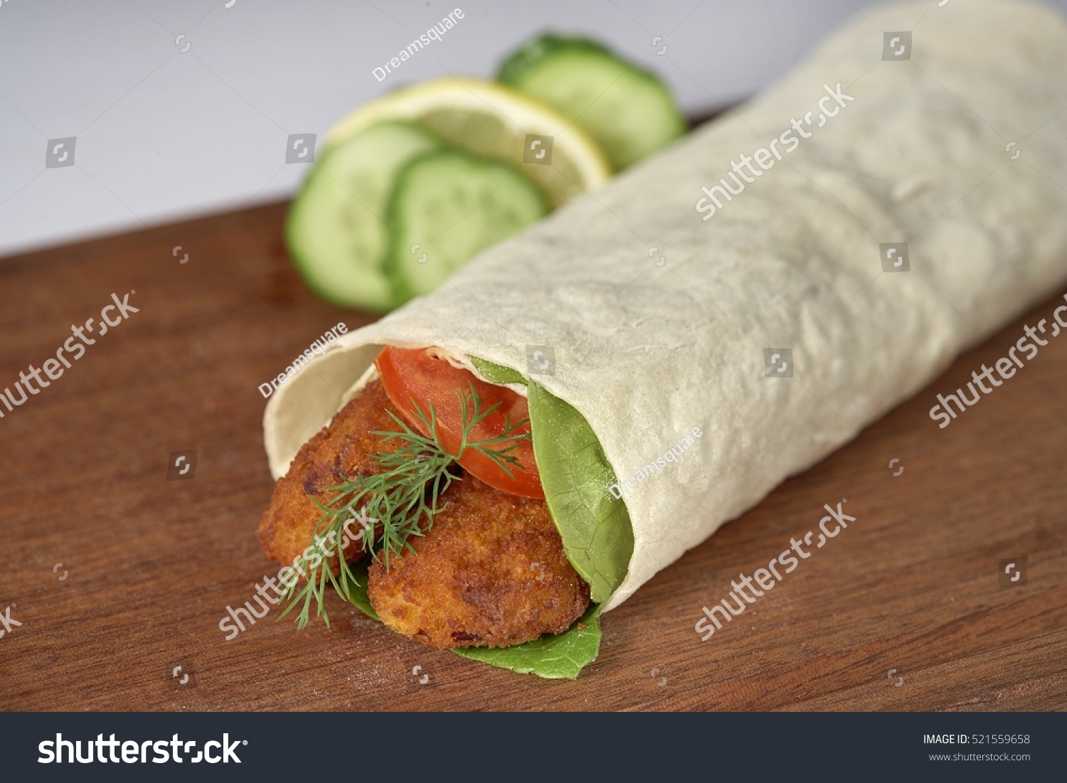 Chicken Durumturkish Shawarma Chicken Durumchicken Nugget Stock Photo ...