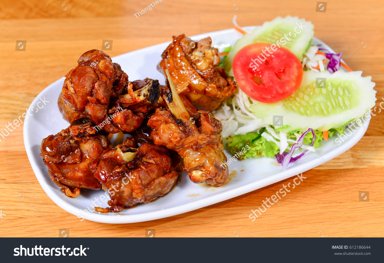 Chicken Wings Tamarind Sauce Stock Photo Edit Now