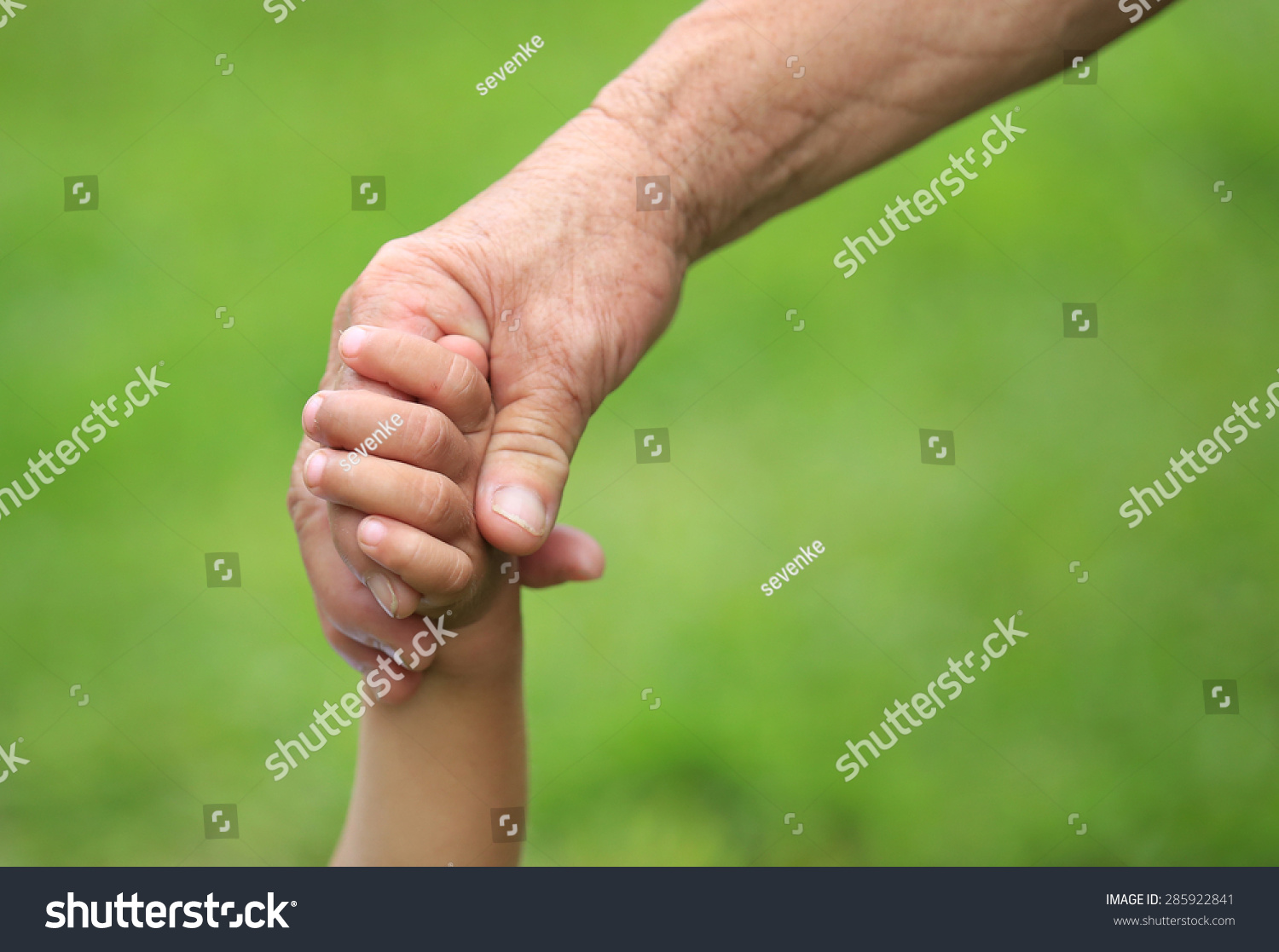 Child And Grandma Holding Hands Stock Photo 285922841 : Shutterstock