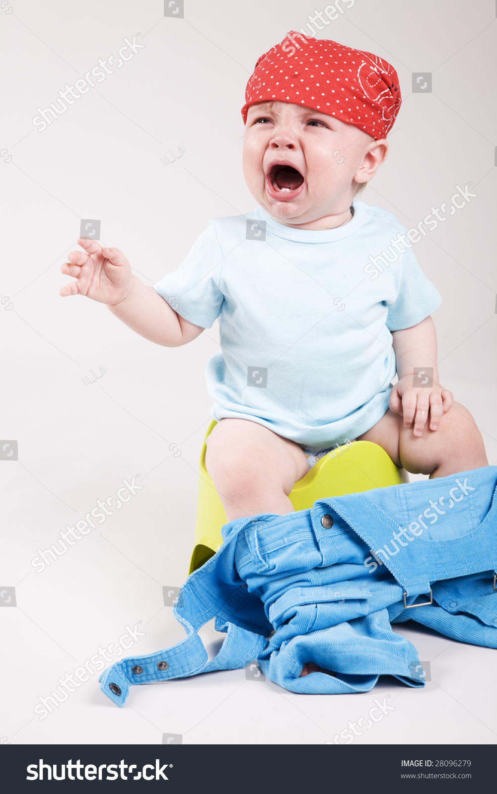 Child Crying On Potty Stock Photo 28096279 : Shutterstock