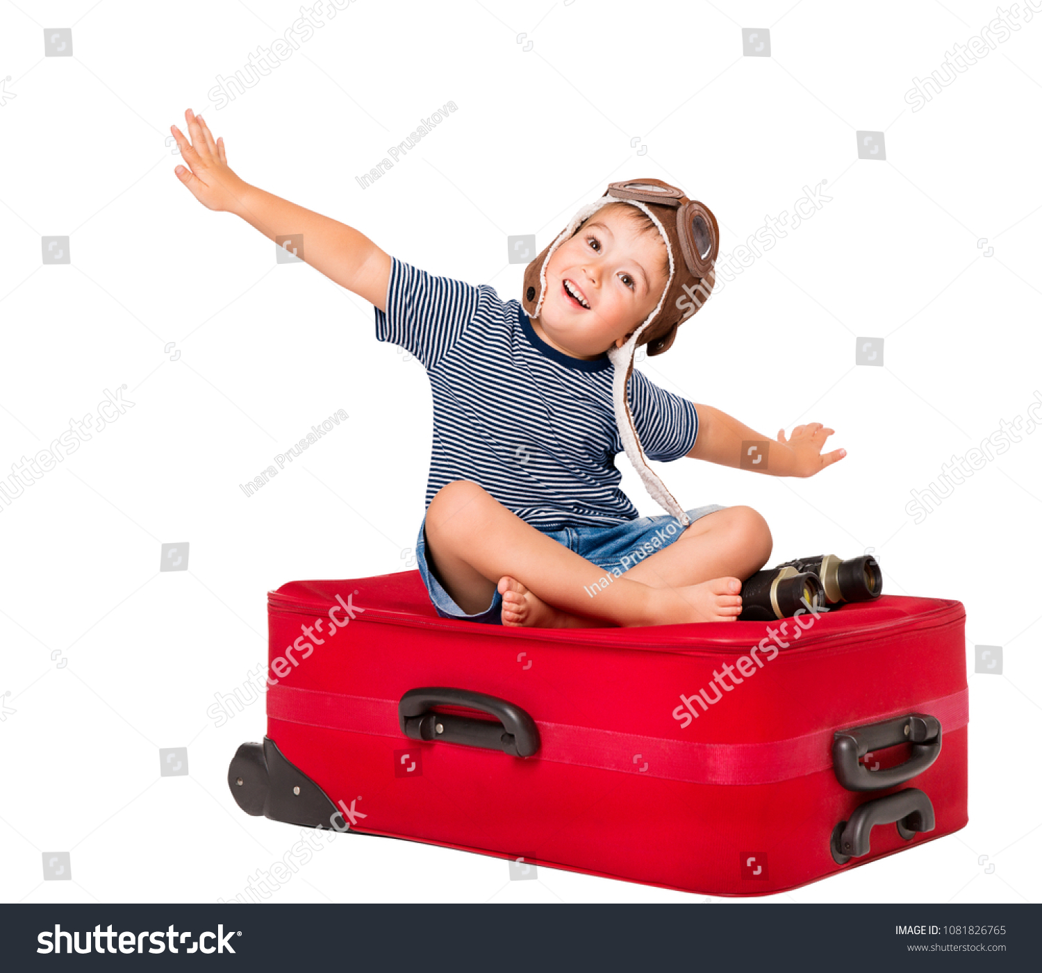 suitcase kid can sit on