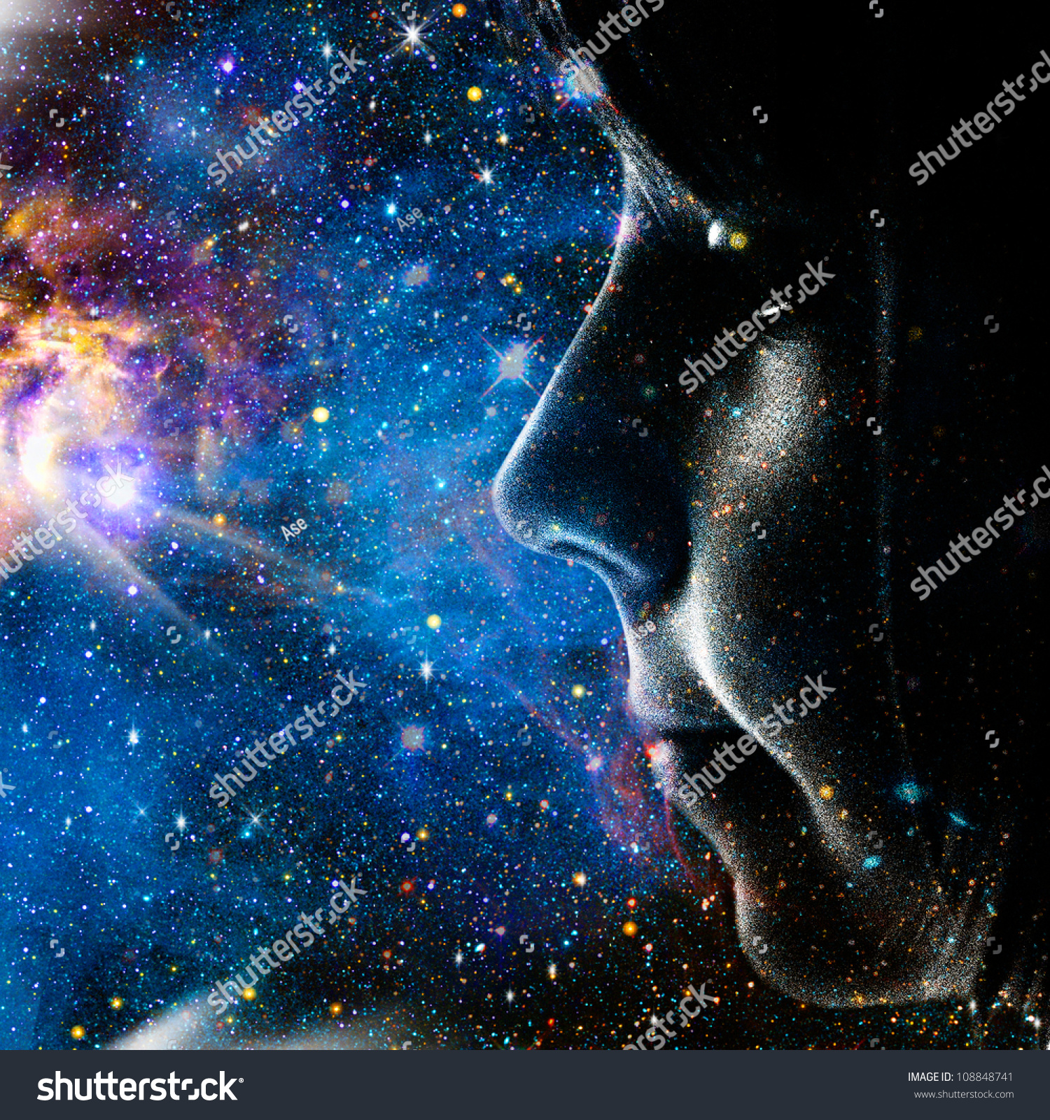 Child Universe Abstract Female Portrait Stock Photo Edit Now