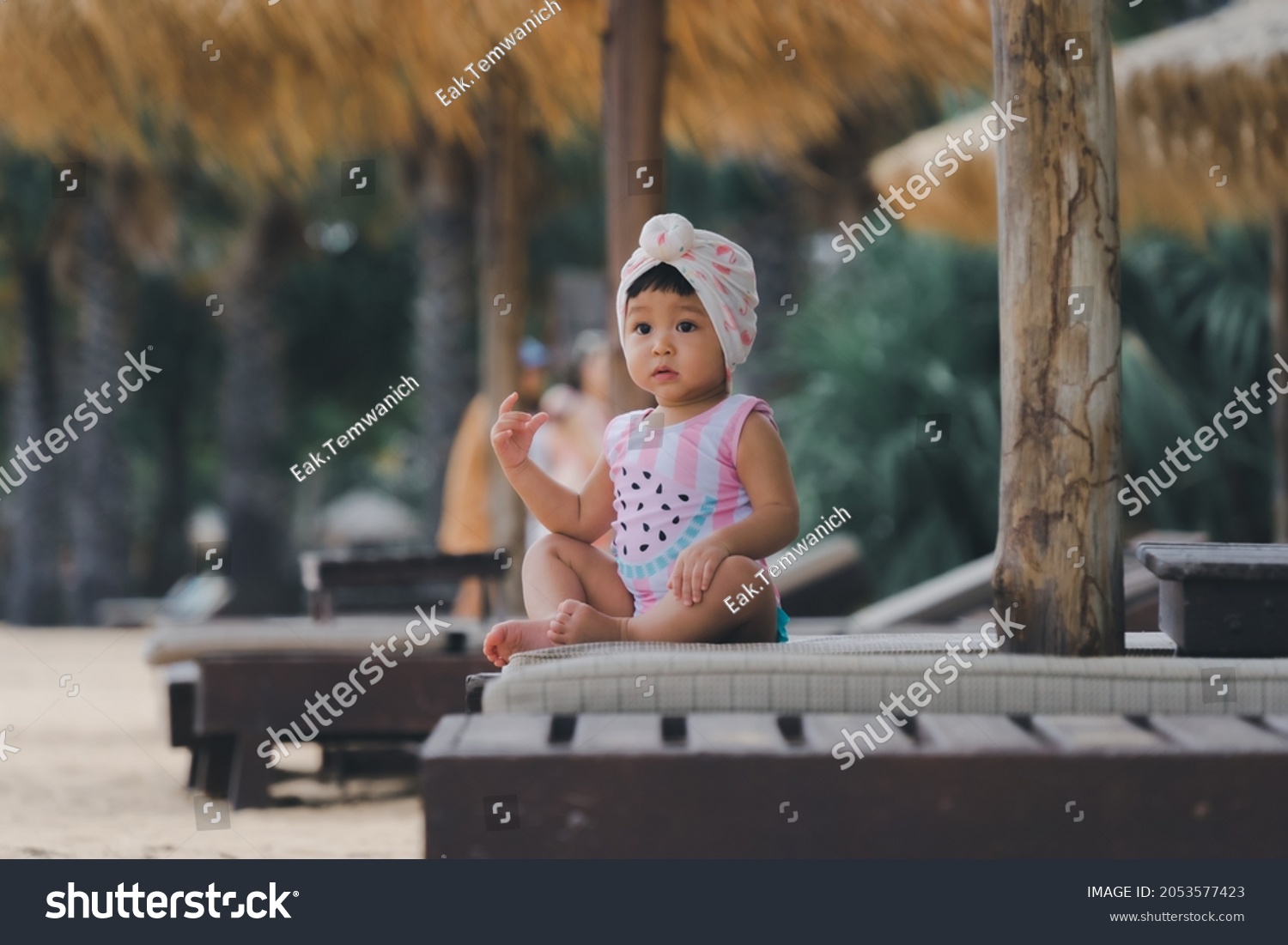 Child Relaxing On Beach Chair By Stock Photo 2053577423 | Shutterstock