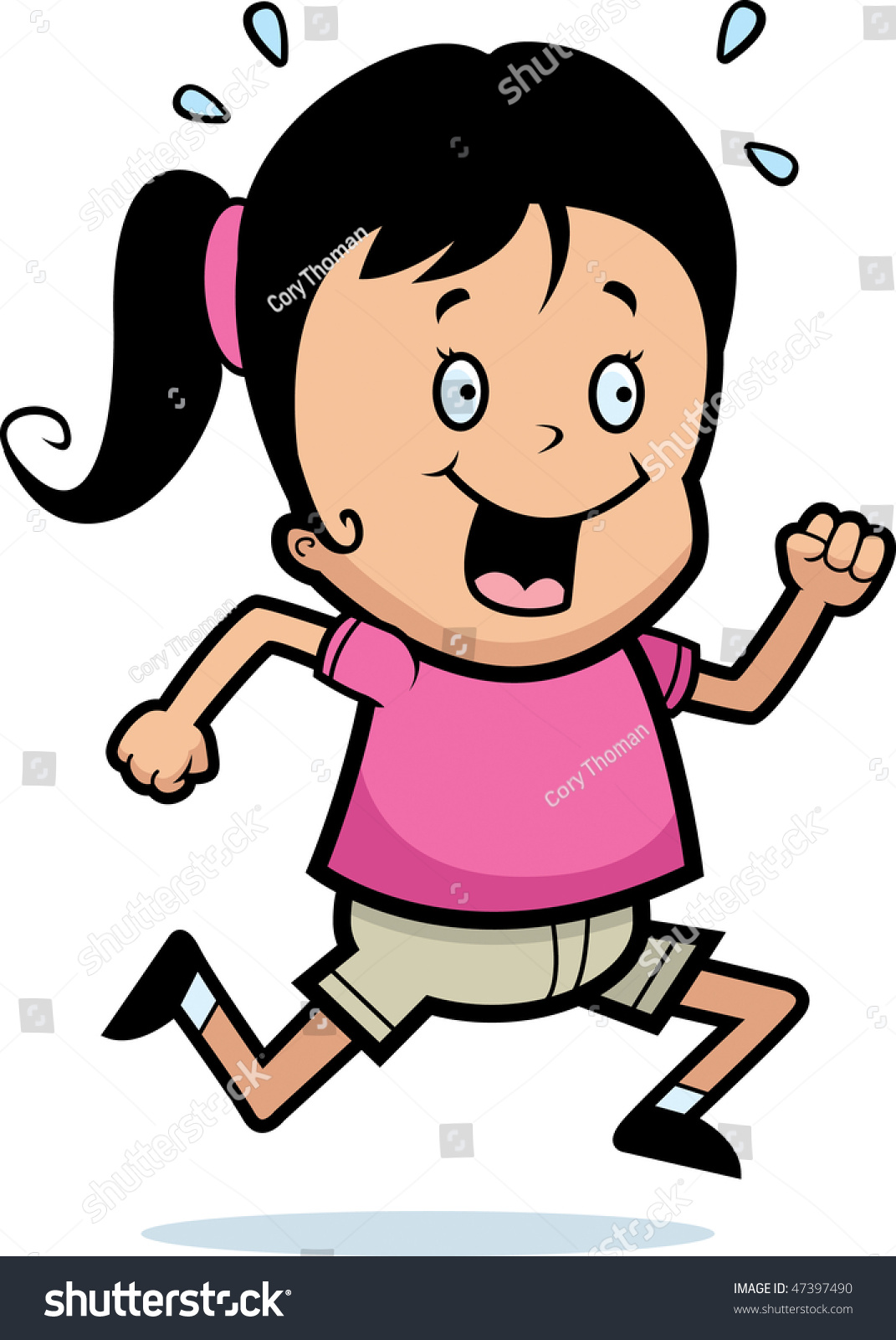 Child Running Stock Illustration 47397490 - Shutterstock