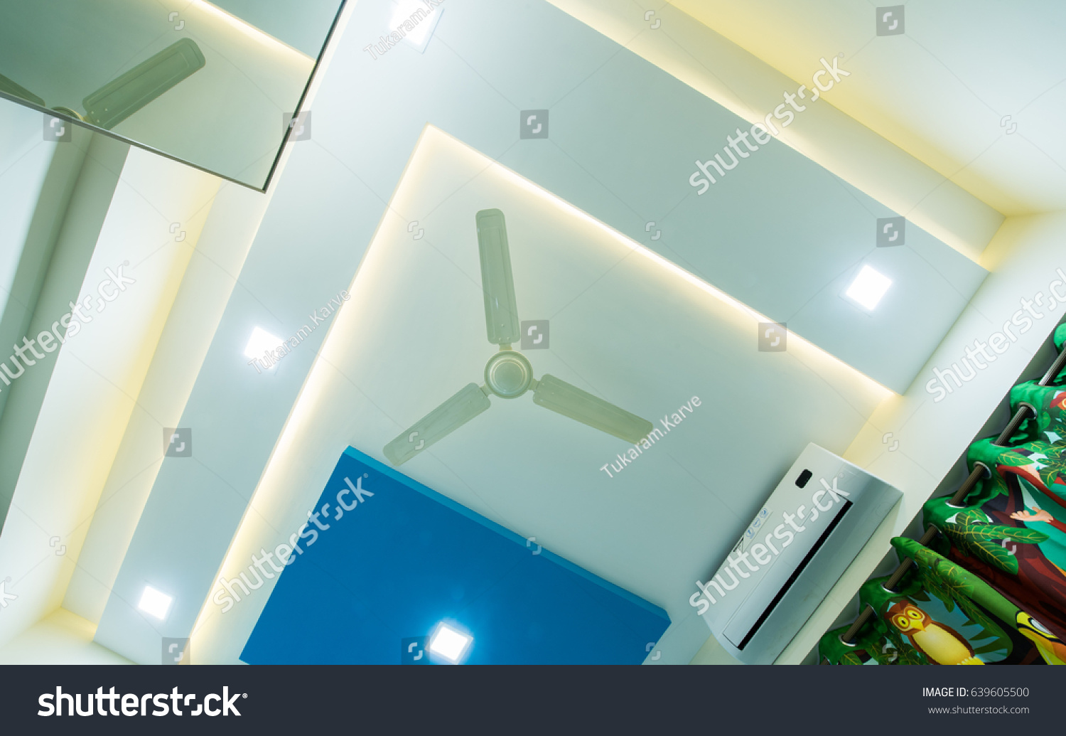 Children Bed Roomceiling Design Mumbai Maharashtra Stock Photo