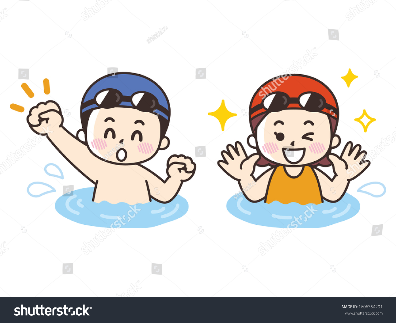 299 Kids go swimming Stock Illustrations, Images & Vectors | Shutterstock