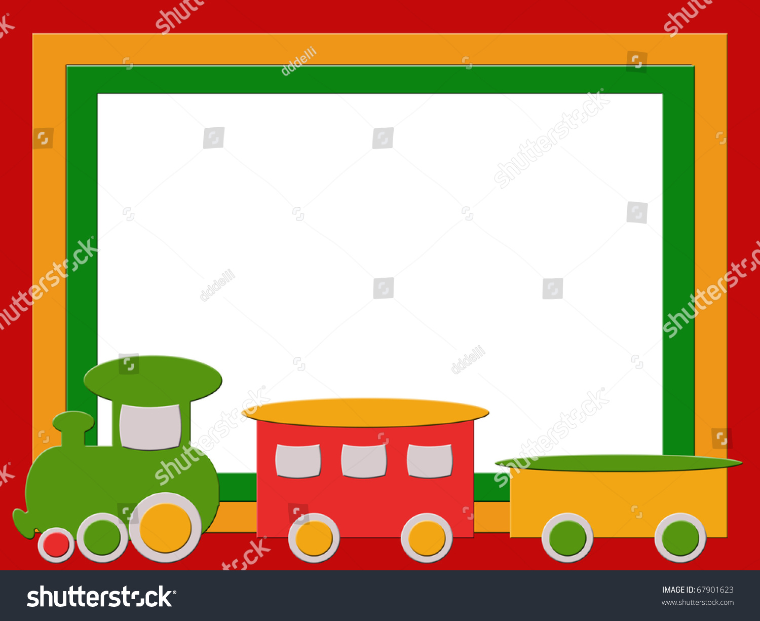 Children Photo-Frame With Train - 67901623 : Shutterstock