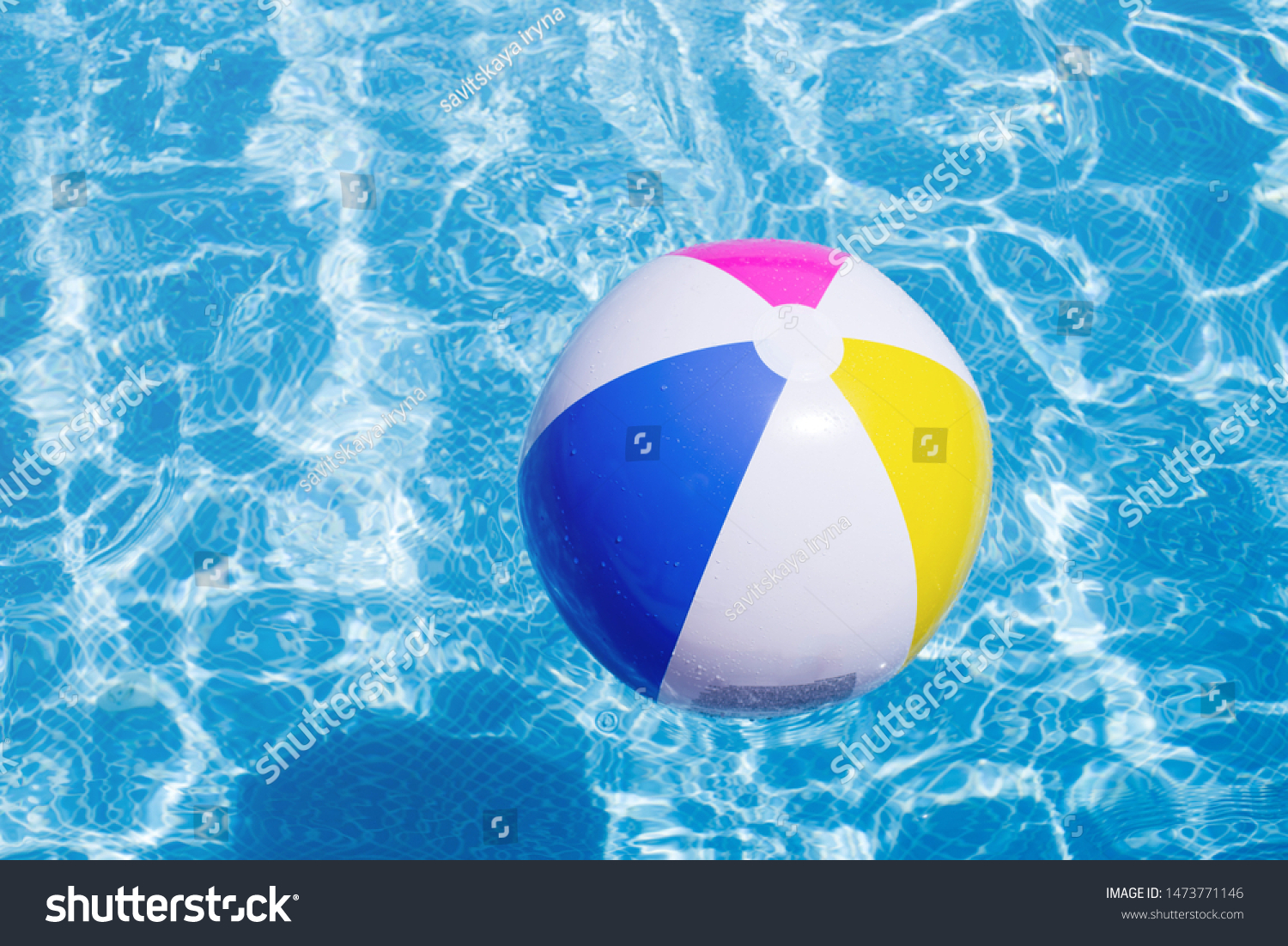 beach ball in pool