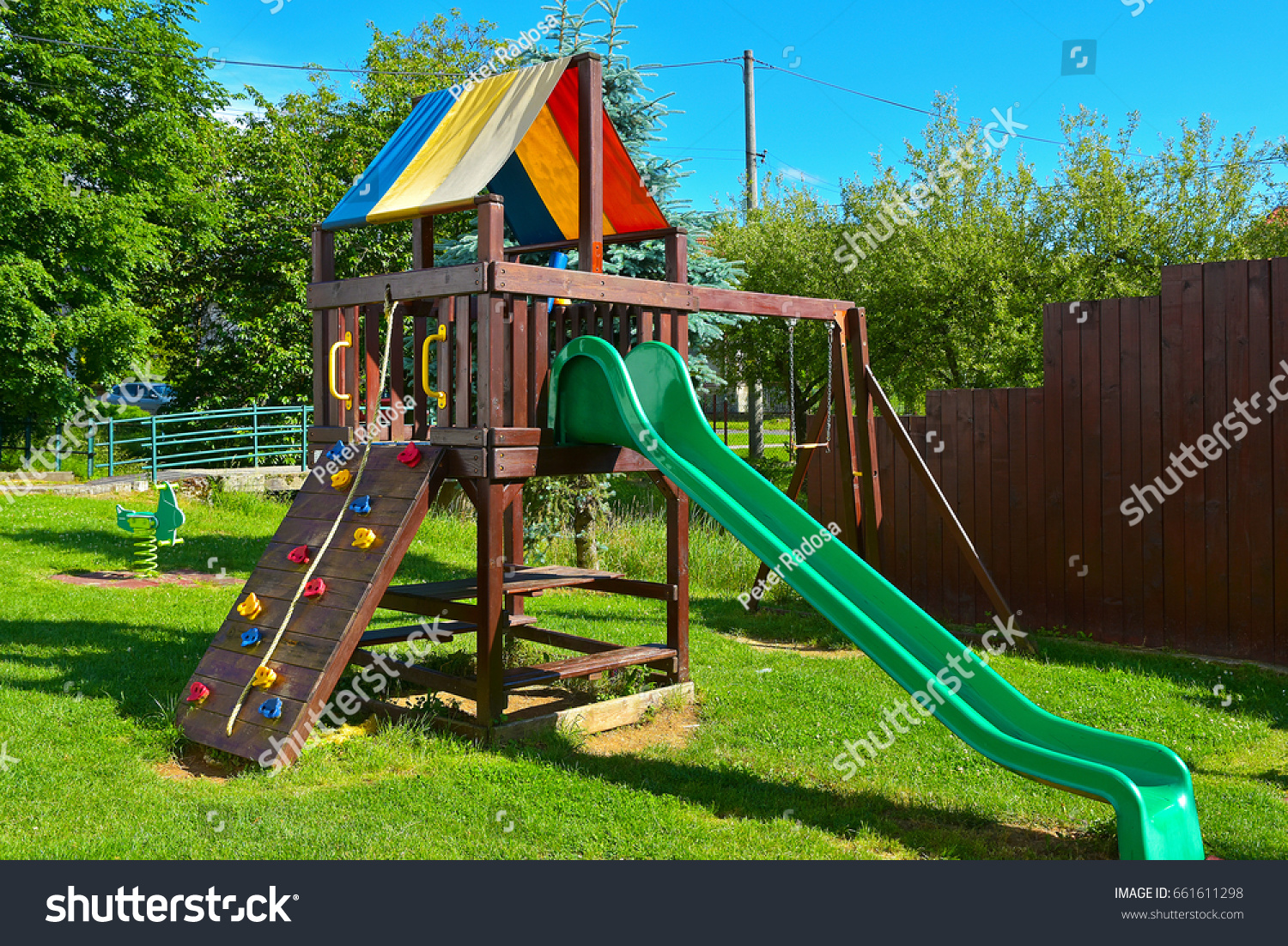 kids climbing frame and slide