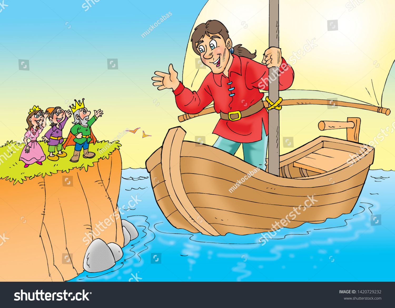 Childrens Fairy Tales Gullivers Travels Stock Illustration 1420729232