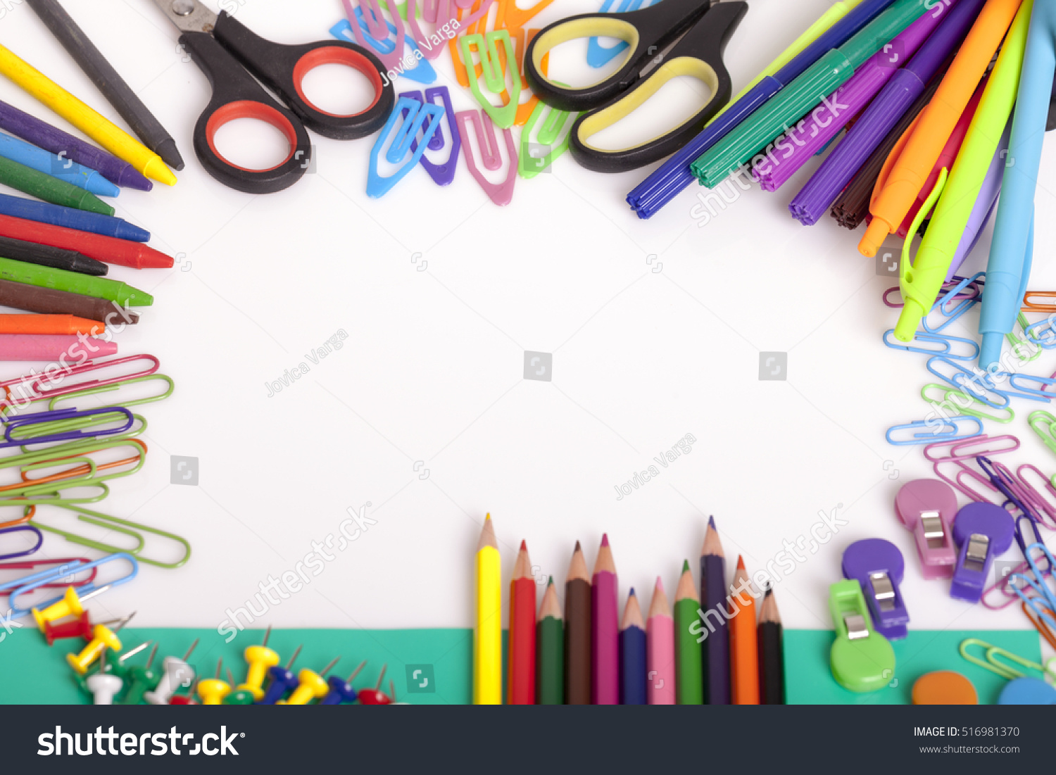 Childrens School Supplies Stock Photo (Edit Now) 516981370