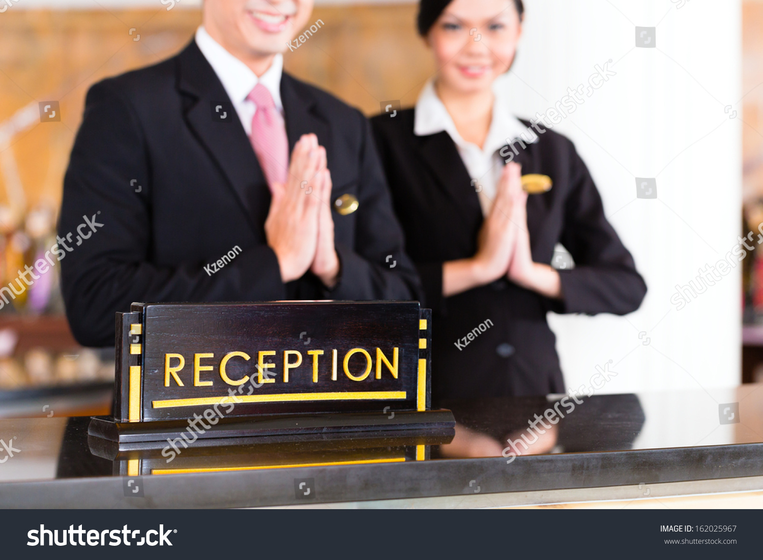 Chinese Asian Reception Team Luxury Hotel Stock Photo Edit Now