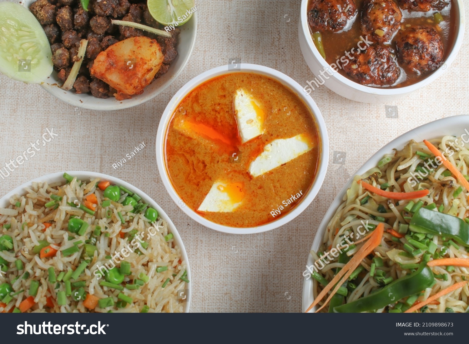 Chinese Indian Food Generally Characterised By Stock Photo 2109898673