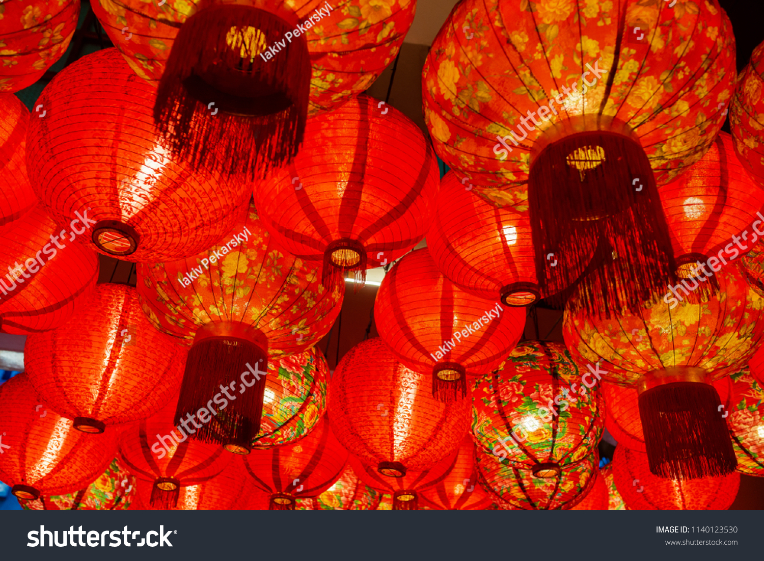 ground paper lanterns