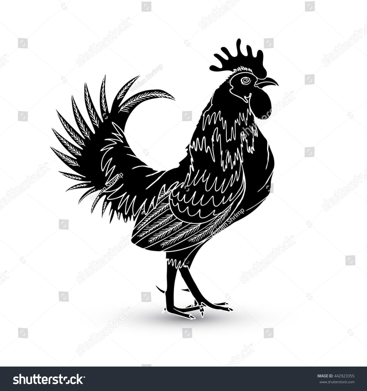 chinese zodiac rooster design element chinese stock chinese zodiac rooster design element chinese stock