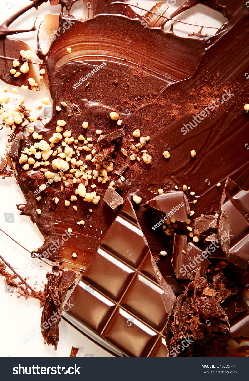 Chocolate Abstract Still Life Melted Chocolate Stock Photo Edit Now