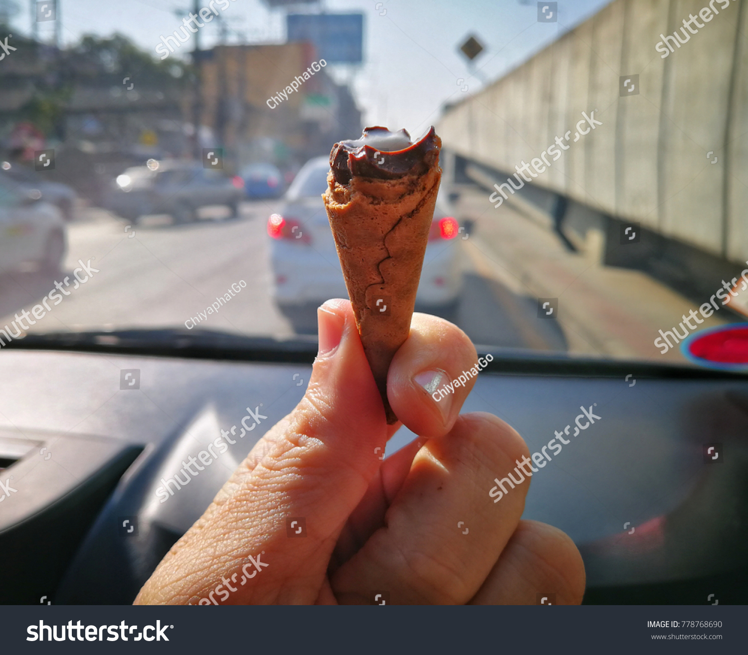 Chocolate End Icecream Tip Handle Stock Photo Edit Now