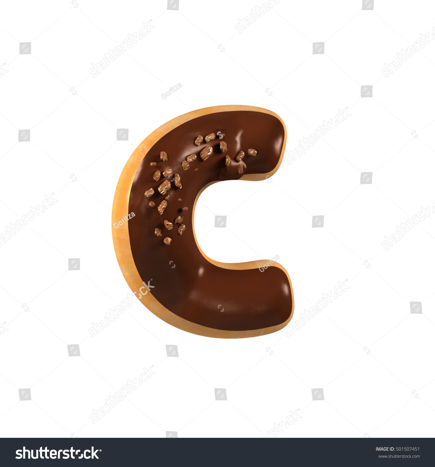 Chocolate Donut Font Concept Delicious Letter Stock Illustration ...