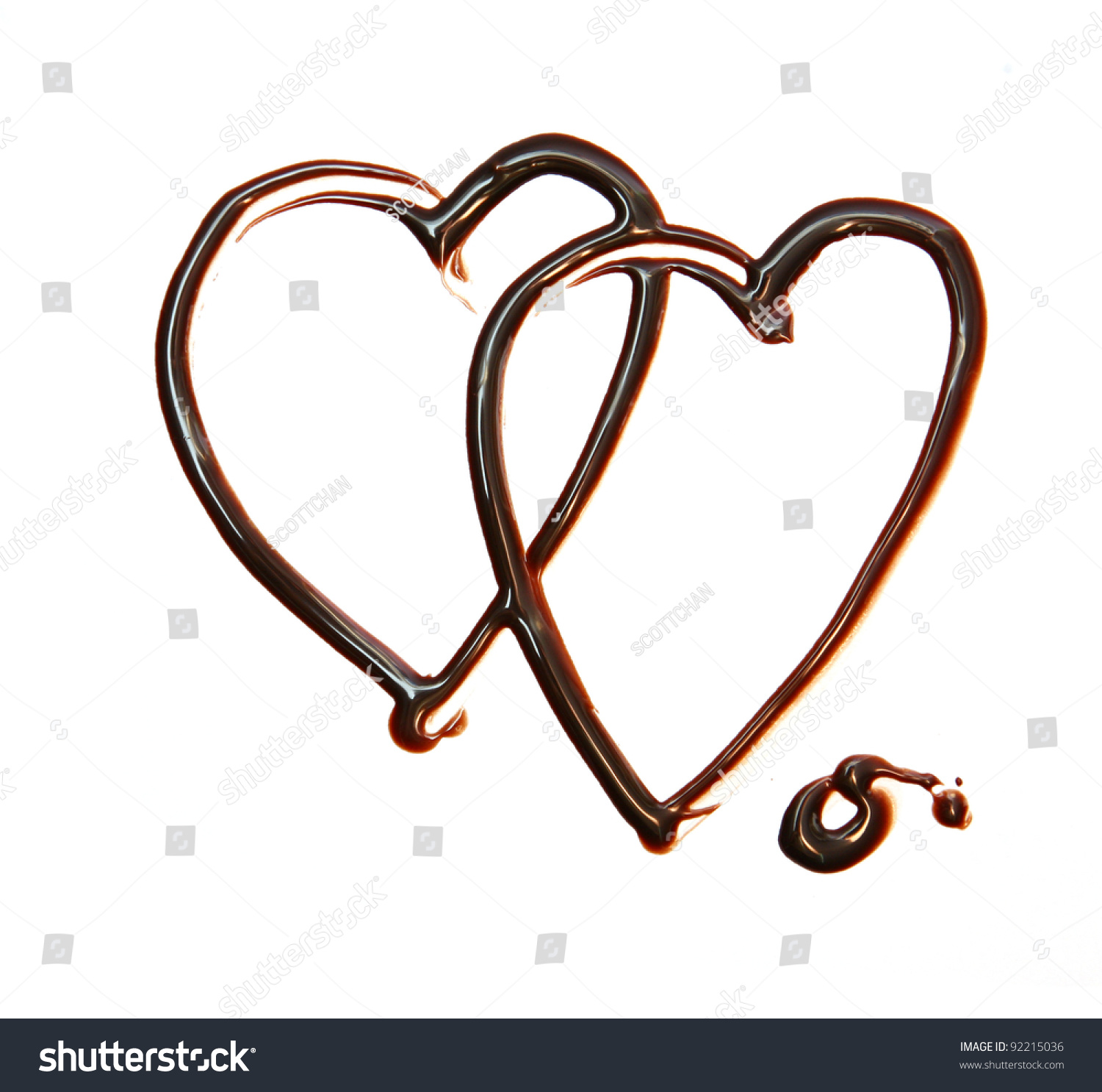 Chocolate Heart Symbol For Valentine Design Element. Stock Photo ...