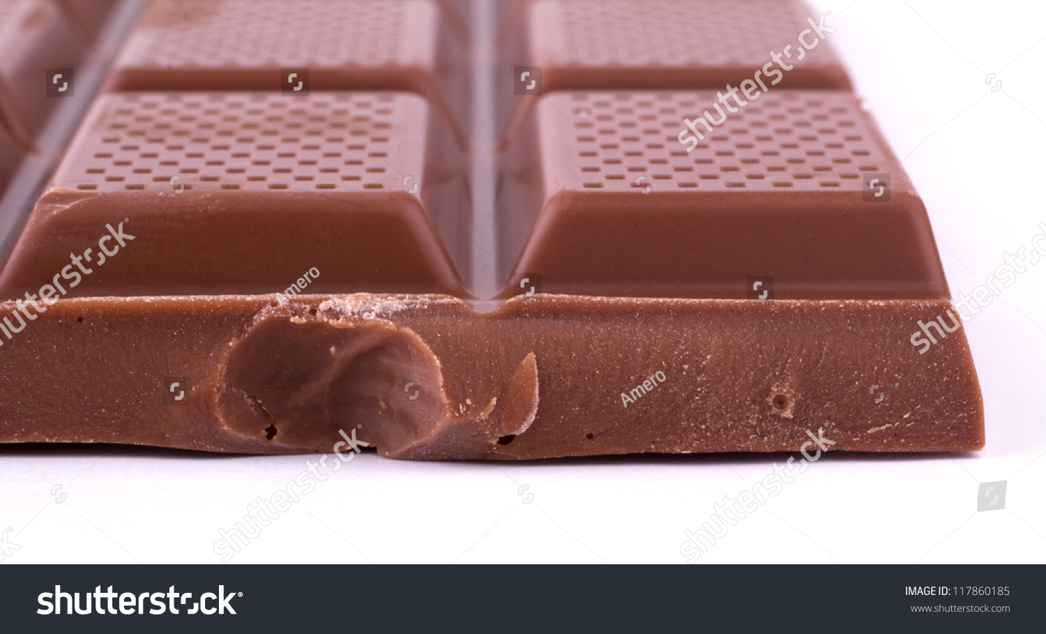 Chocolate Macro Isolated On White Background Stock Photo 117860185 ...