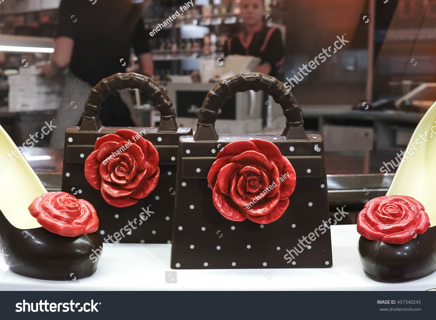 rose and chocolate shoes