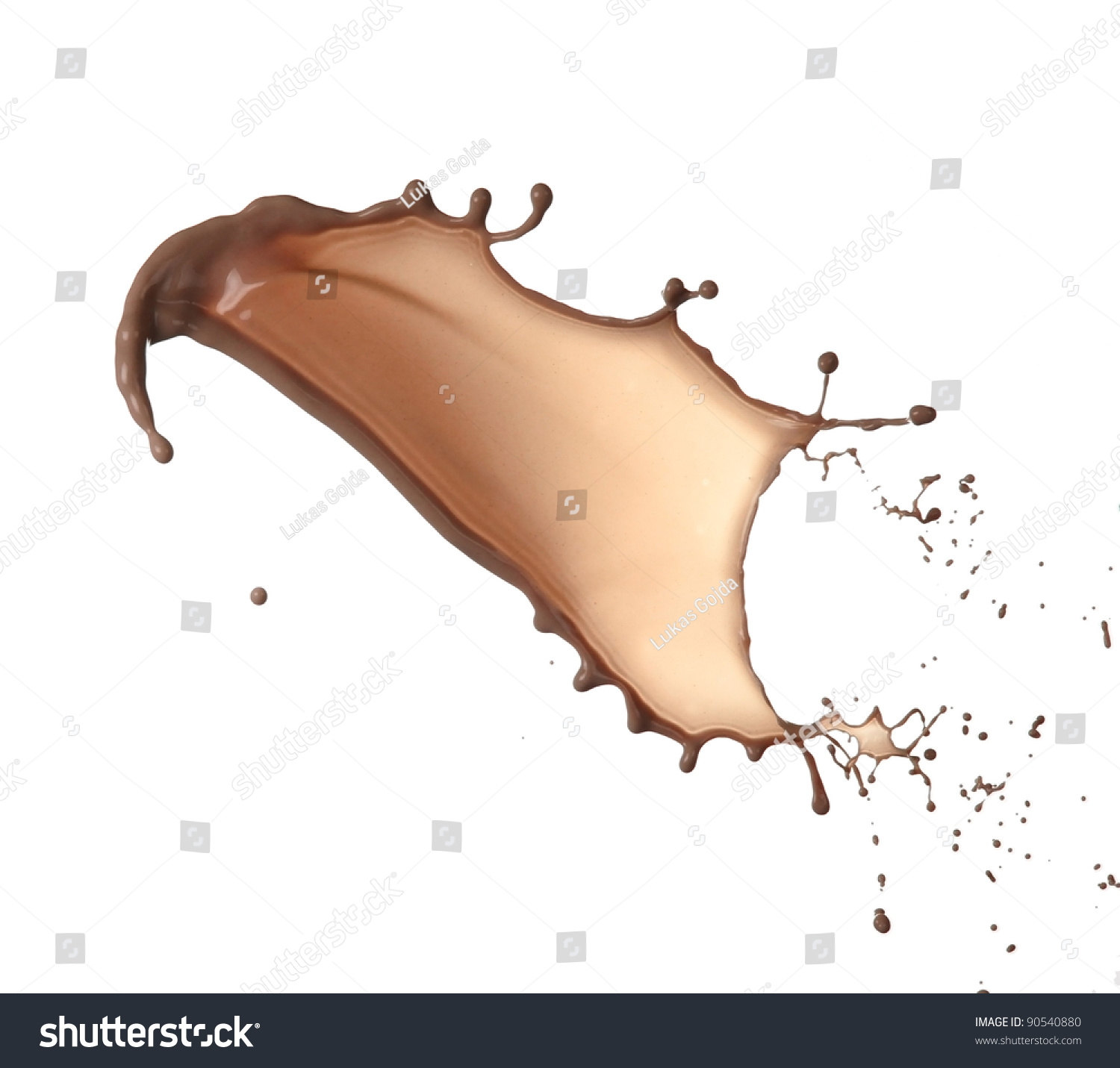 Chocolate Splash On White Background Stock Photo 90540880 : Shutterstock