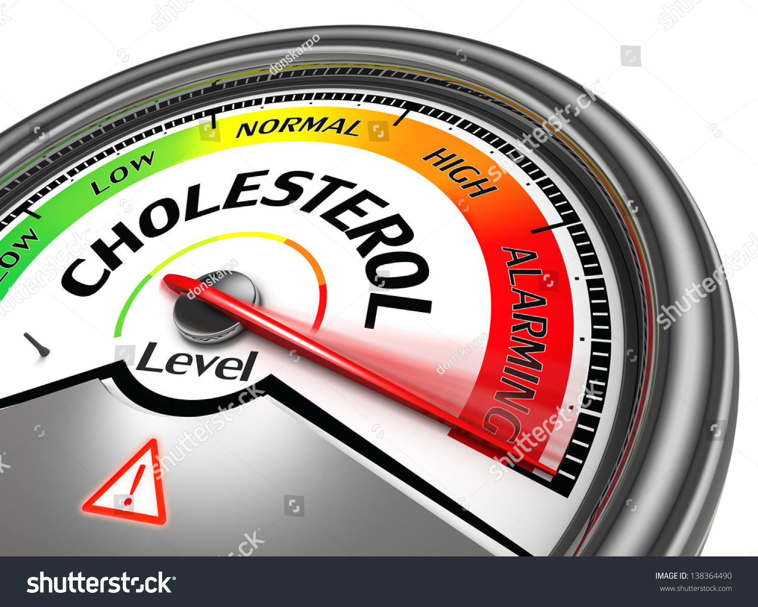 Cholesterol Level Conceptual Meter Isolated On Stock Illustration ...