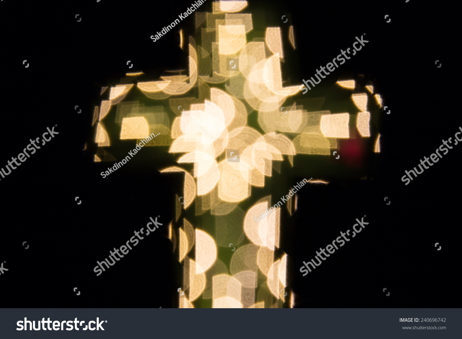 Christian Cross Bokeh Light Background Stock Photo 240696742 - Shutterstock