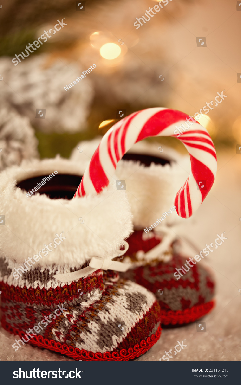 candy cane slippers