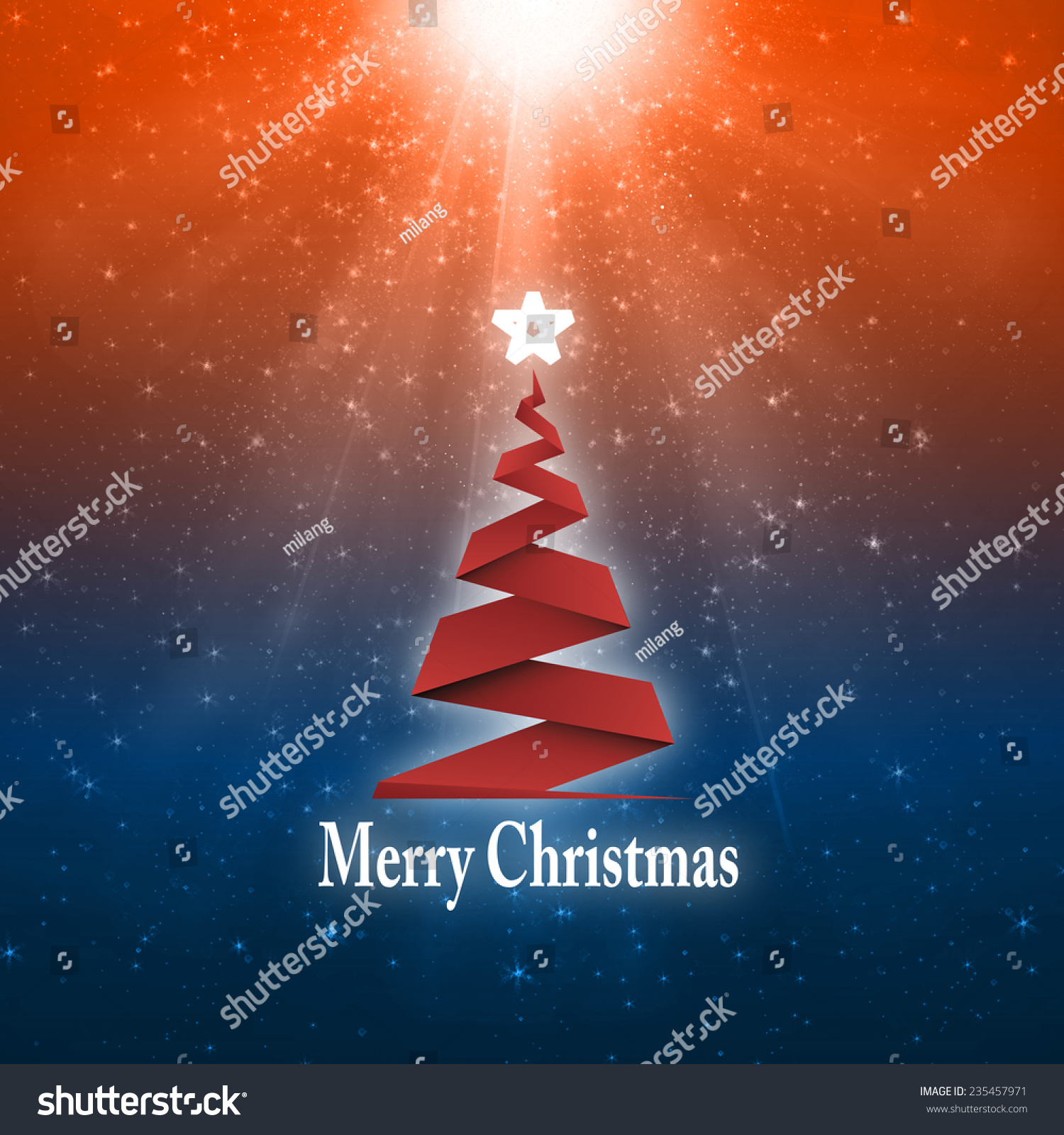 Christmas Background, Christmas Tree, Wish Card Stock Photo 235457971