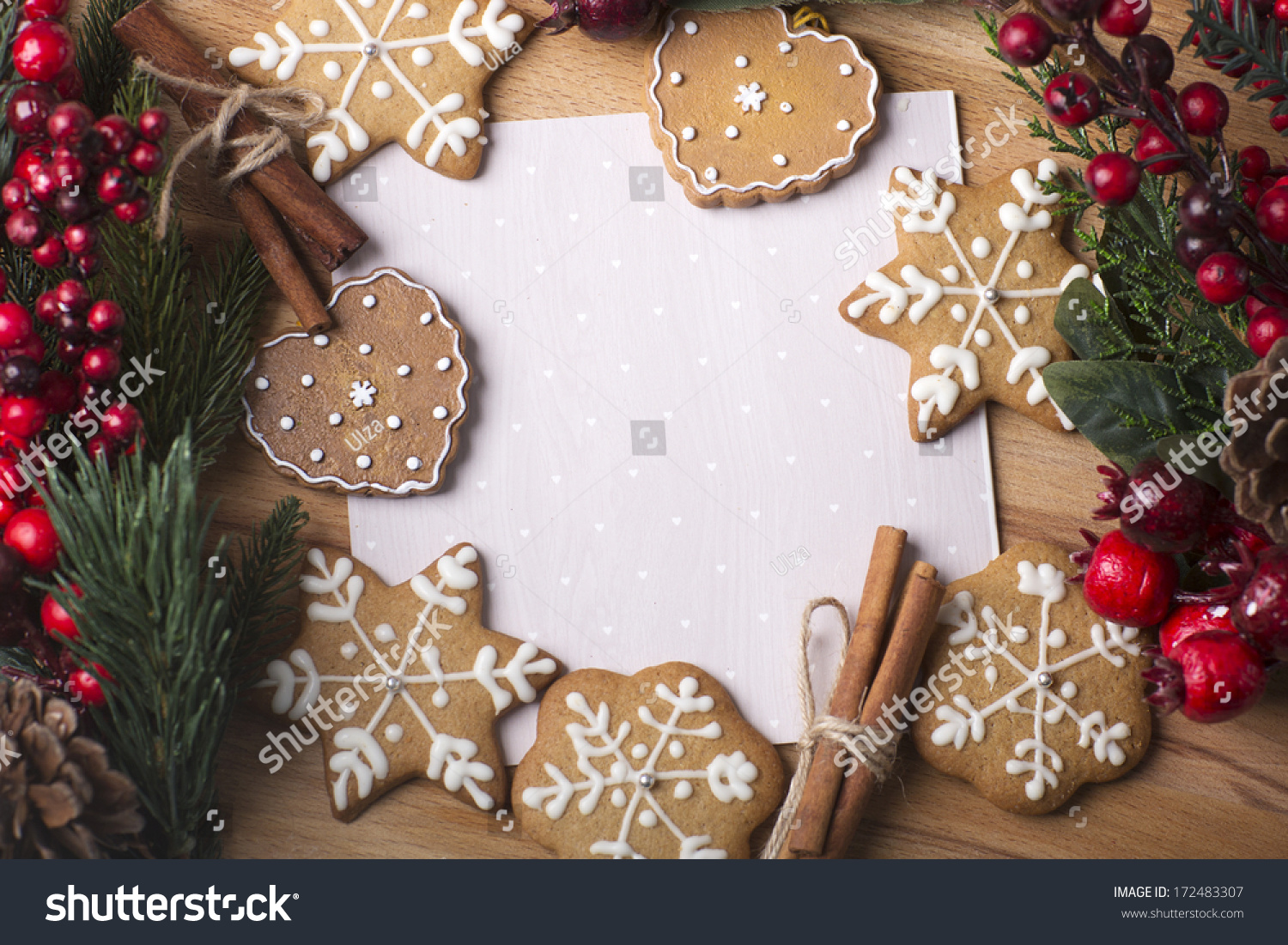 Christmas Background, Cookies Stock Photo 172483307 : Shutterstock