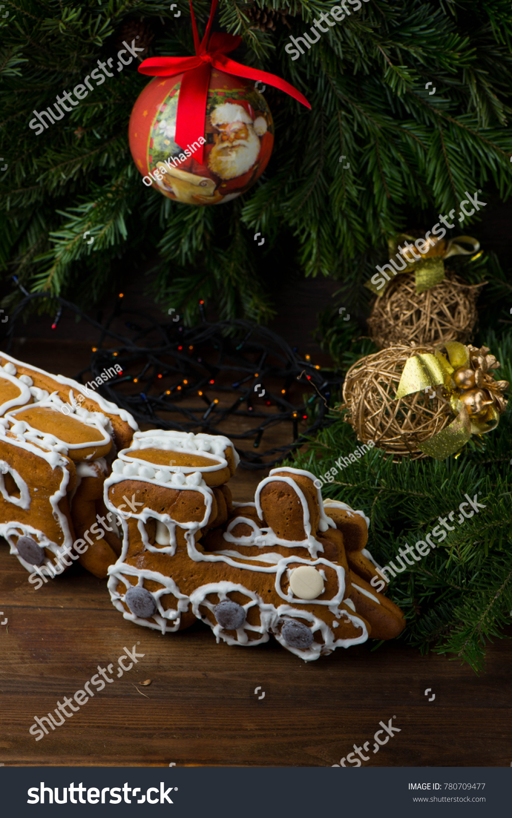 Download Christmas Background Gingerbread Steam Train Stock Image Download Now PSD Mockup Templates