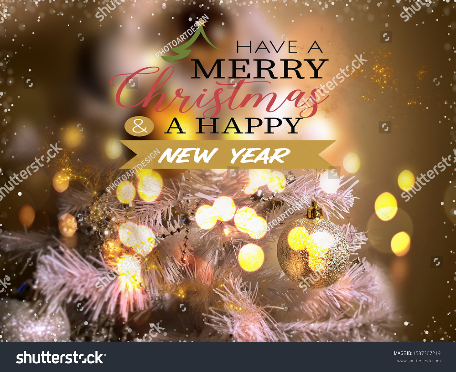 Christmas Background Holiday Wishes Quotes Bokeh Stock Photo Edit Now 1537307219