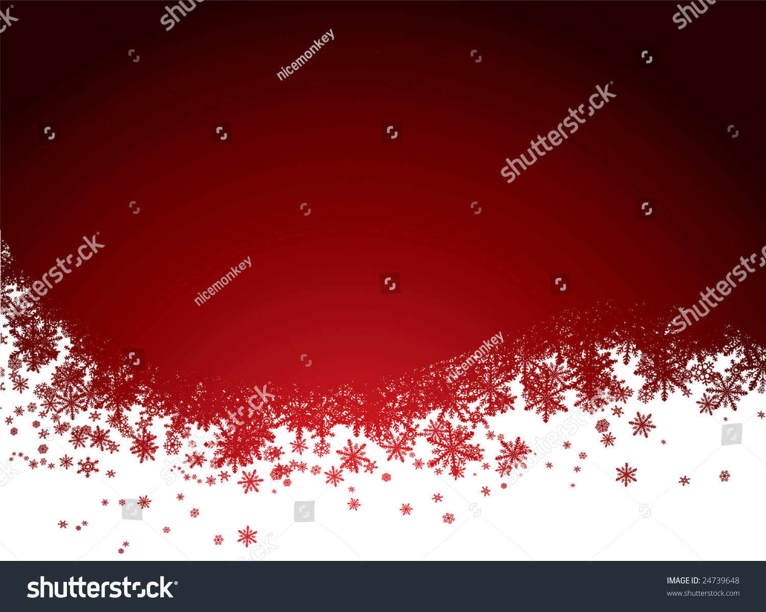 Christmas Background In Red And Black With Snowflakes Stock Photo 24739648 : Shutterstock