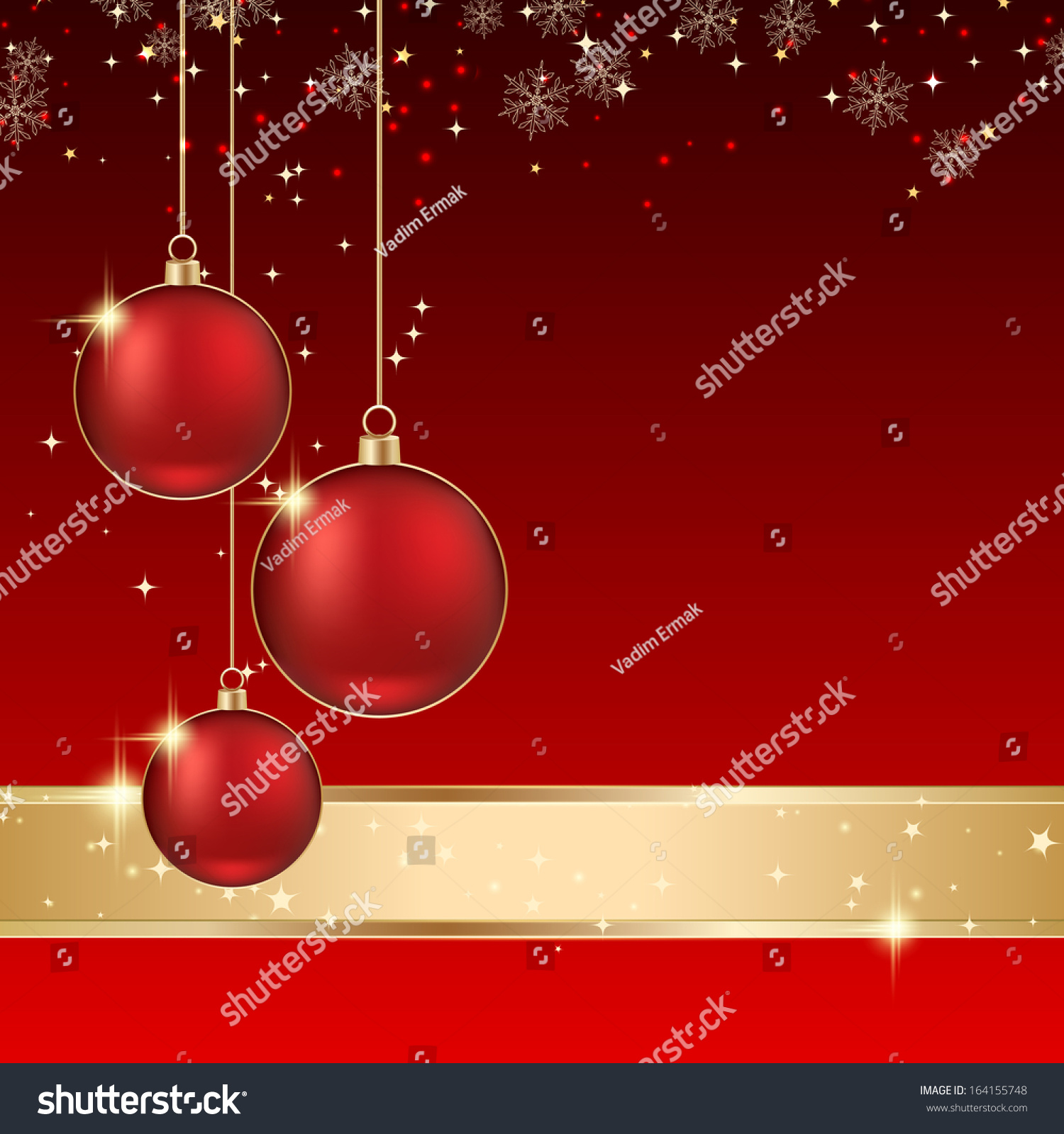 Christmas Background. Raster Version Of Artwork. Stock Photo 164155748 ...