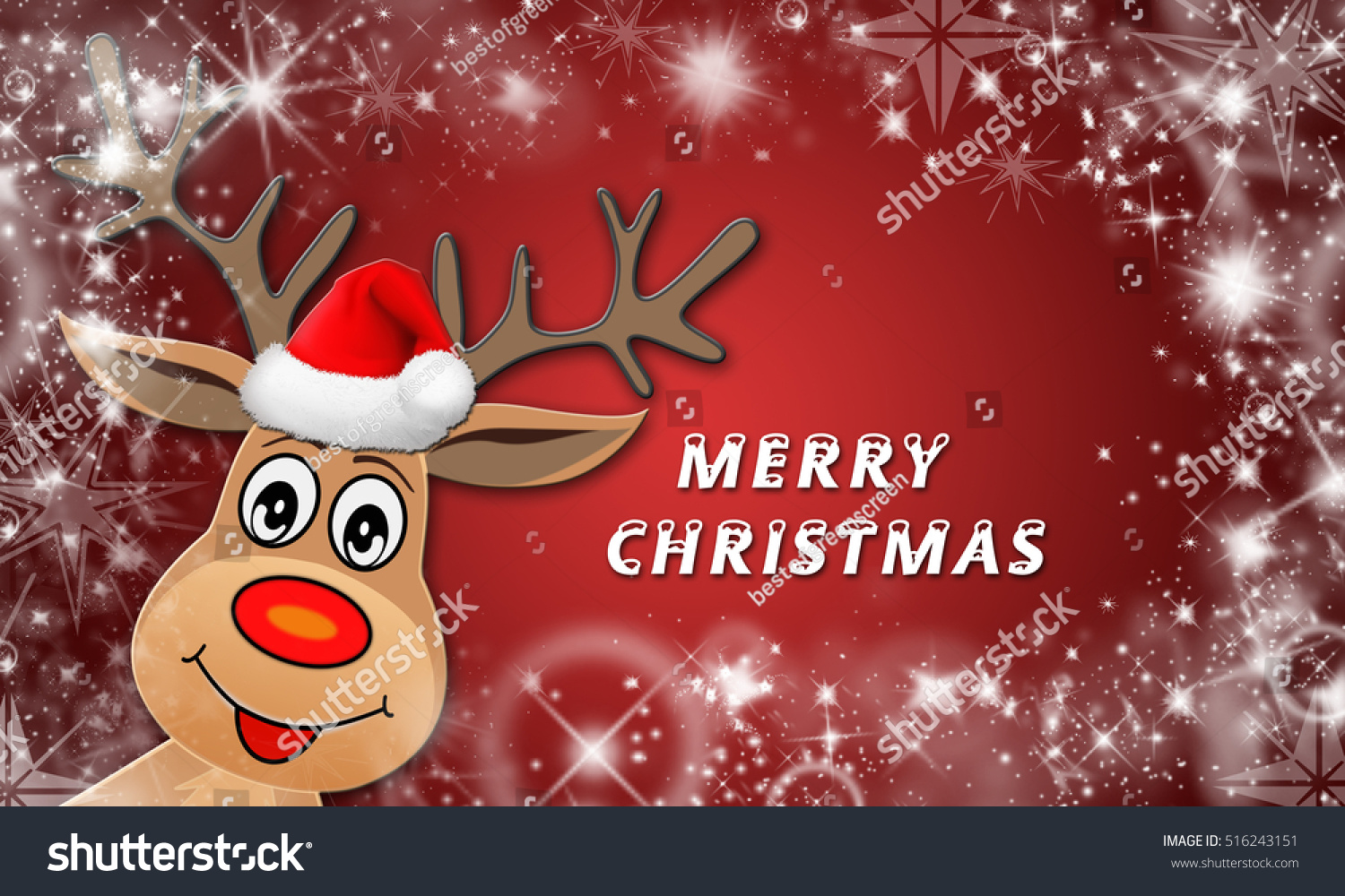 Christmas Background Red With Text Merry Christmas Stock Photo ...