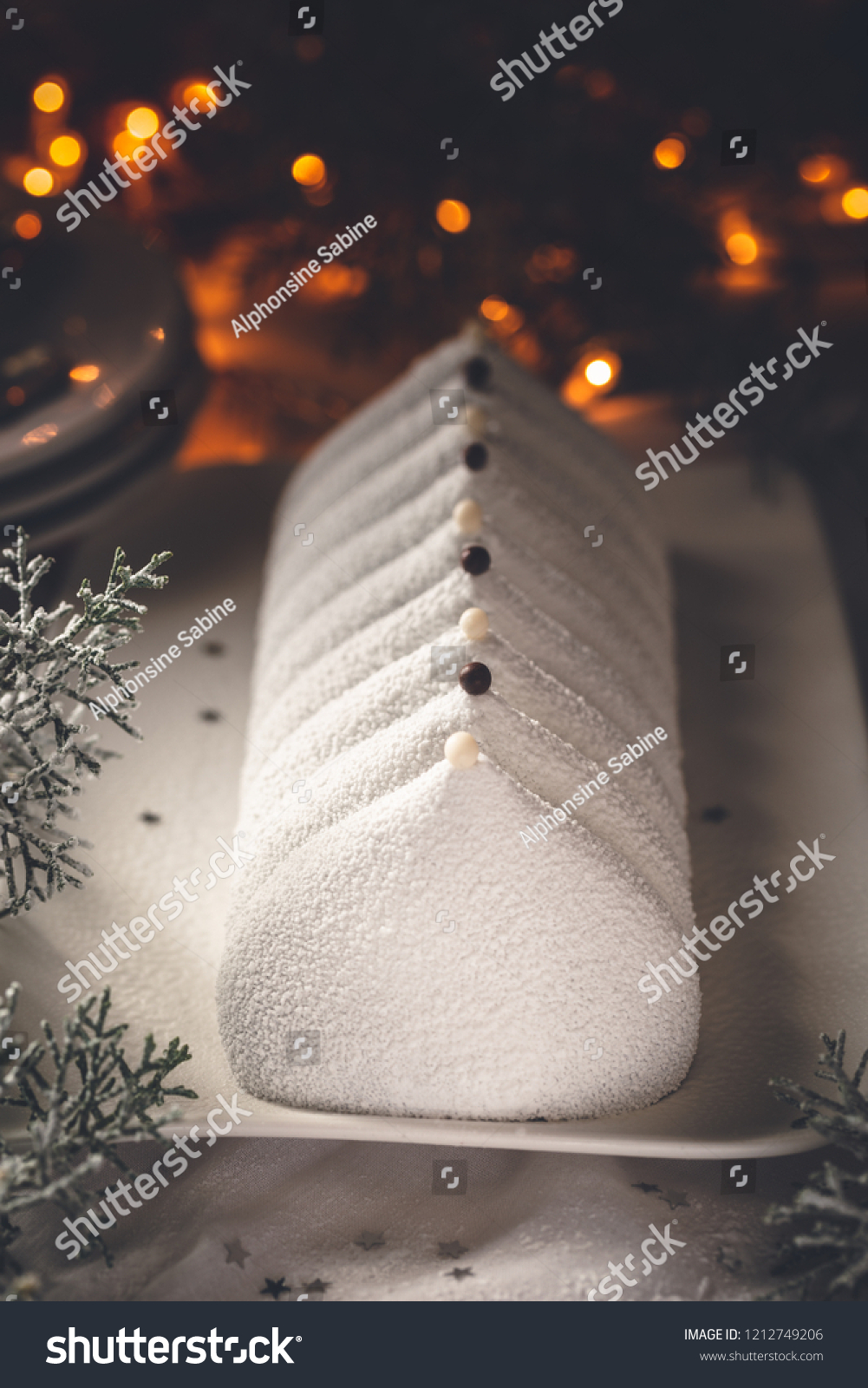 Christmas Cake French Christmas Cake Call Stock Photo Edit Now 1212749206
