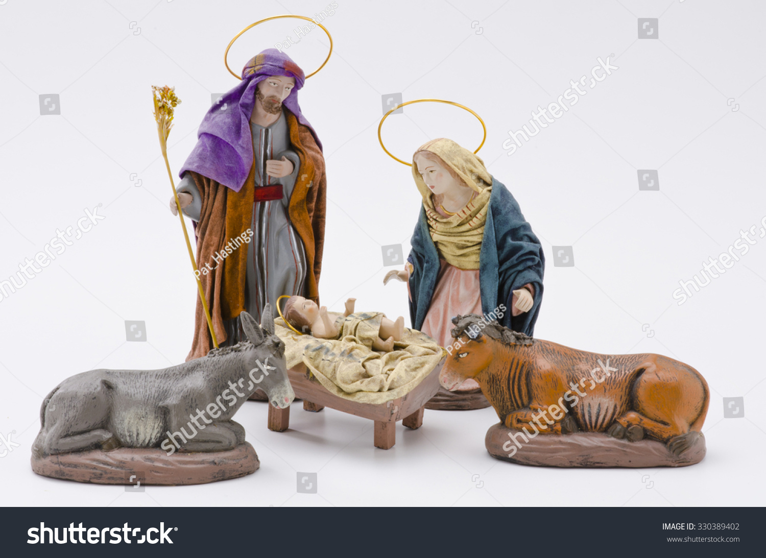 Christmas Crib Figures Baby Jesus Virgin Stock Photo Edit Now