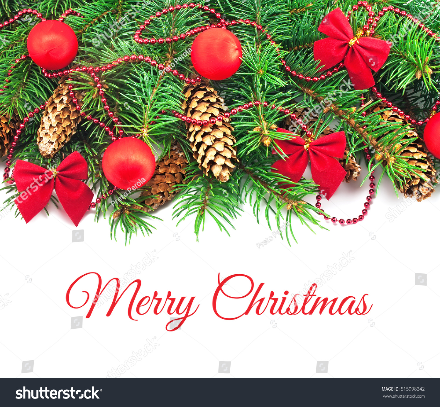 Christmas Decoration Isolated On The White Background Stock Photo ...