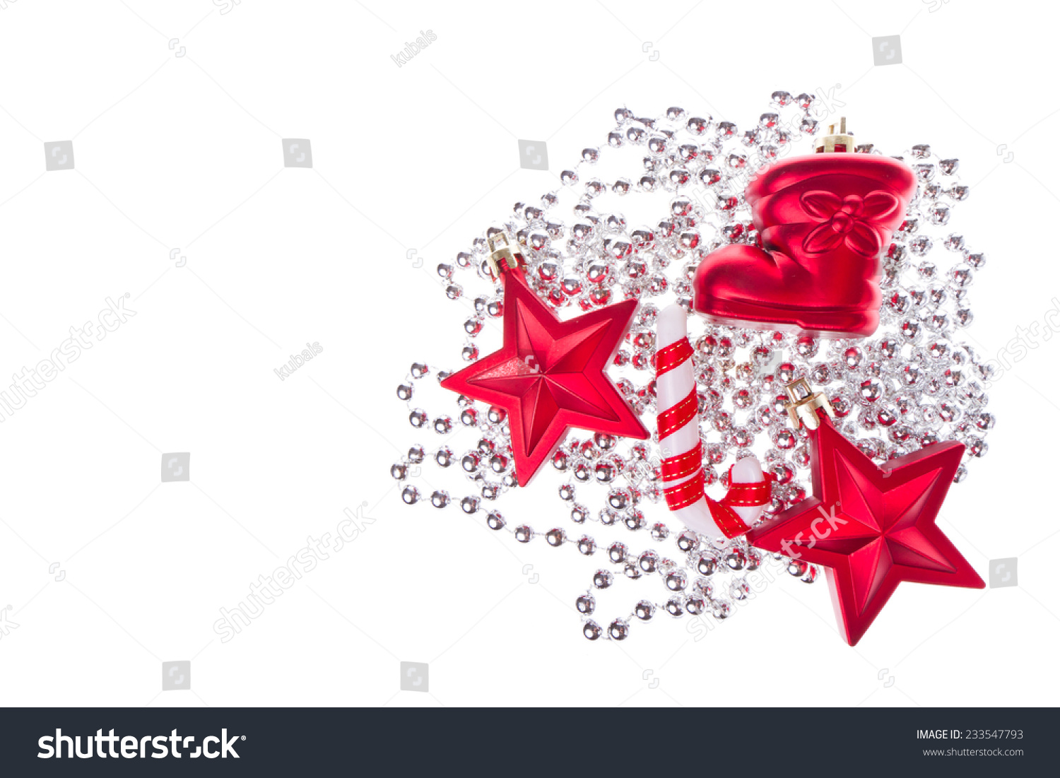 Christmas Decoration Isolated On White Background Stock Photo 233547793 : Shutterstock