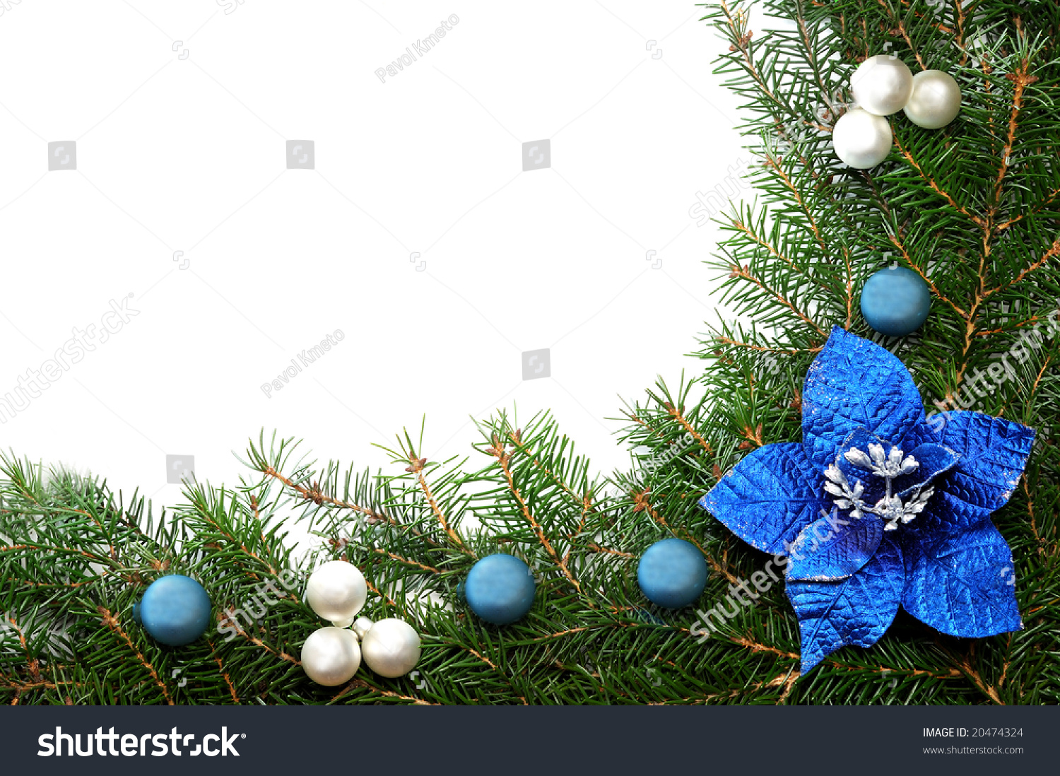 Christmas Decoration On White Background Stock Photo 20474324 : Shutterstock