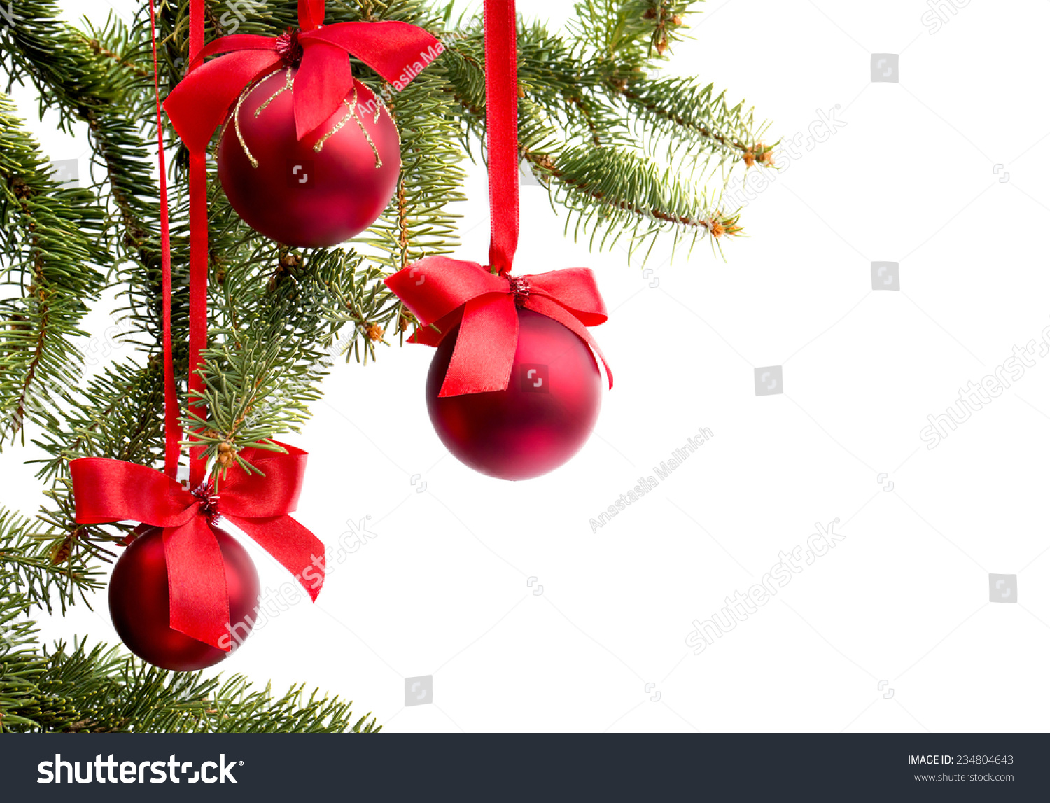 Christmas Decoration On White Background Stock Photo 234804643 : Shutterstock