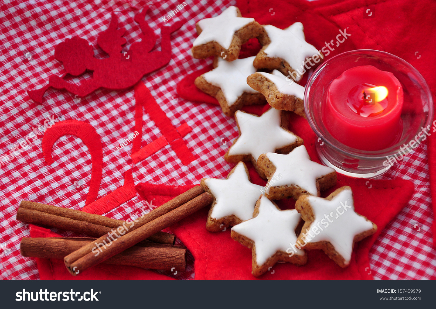 Christmas Eve, Christmas Candlelight Calendar Stock Photo 157459979