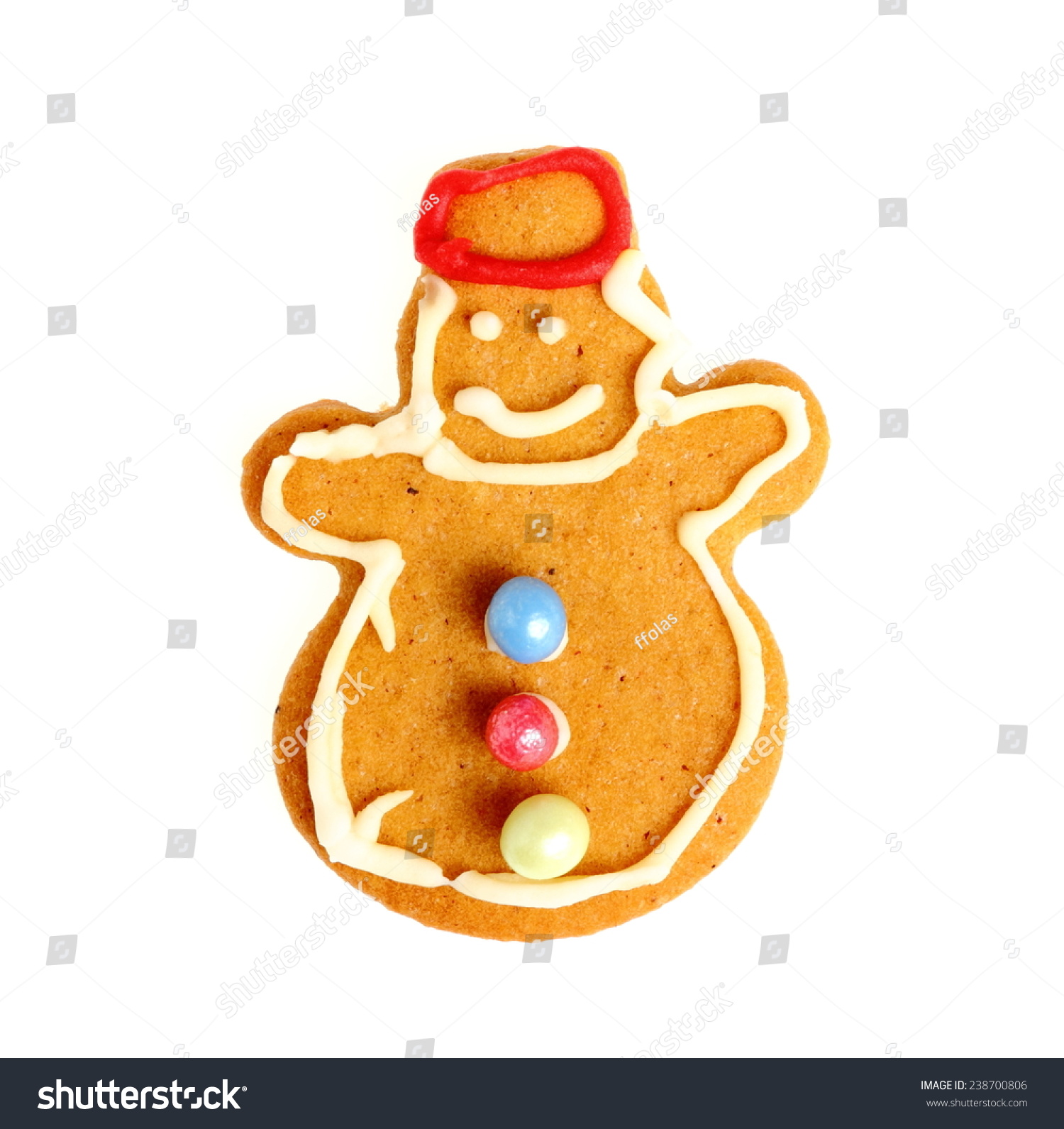 Christmas Gingerbread Snowman Stock Photo 238700806 : Shutterstock