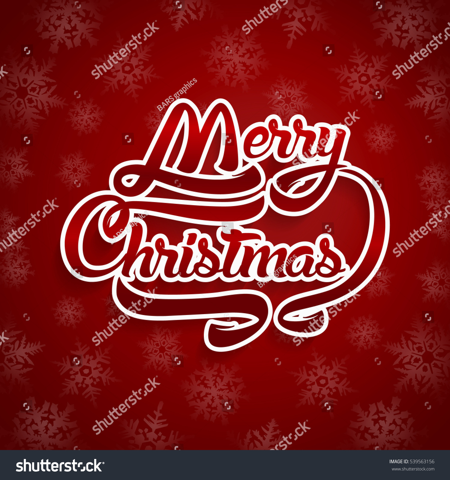 Christmas Greeting Card Text. Merry Christmas Lettering Illustration